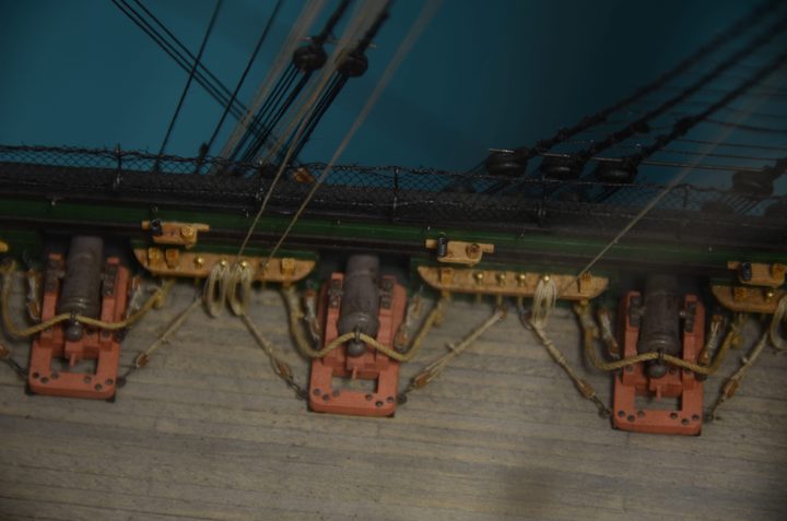 Carronades on slide carriages