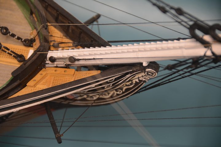 The bowsprit and head, seen from above